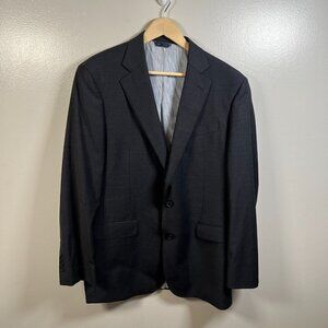 Brooks Brothers Explorer Blazer Jacket Size 44 L Madison Fit Gray Career Work